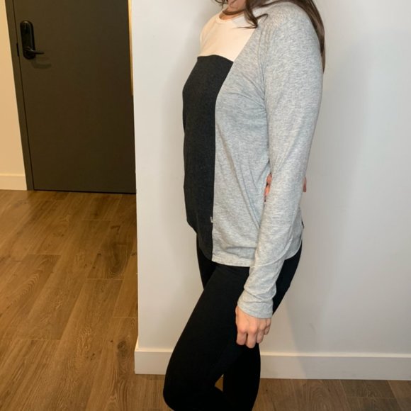 Vince Color block Long sleeve T-Shirt - Picture 4 of 5